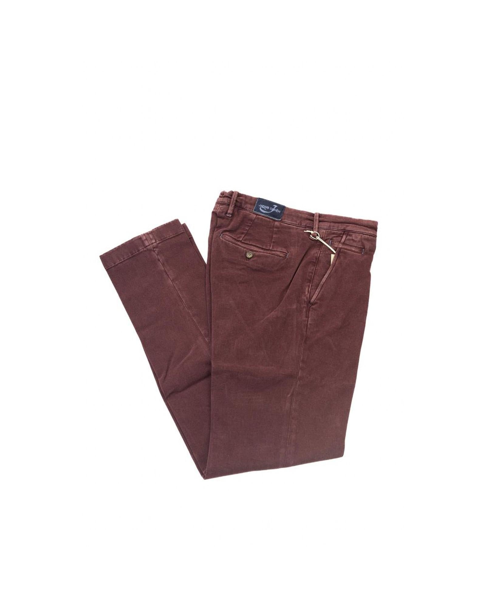 Men's Burgundy Cotton Jeans & Pant - W32 US