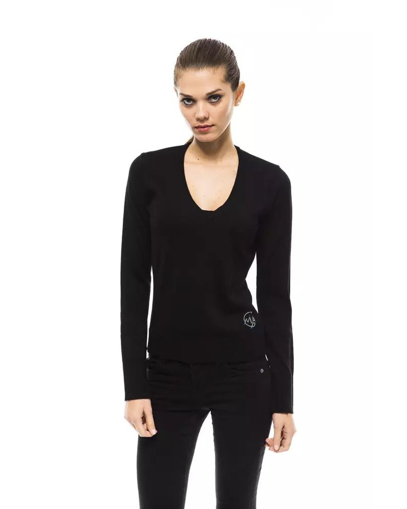 Women's Black Wool Sweater - 42 IT