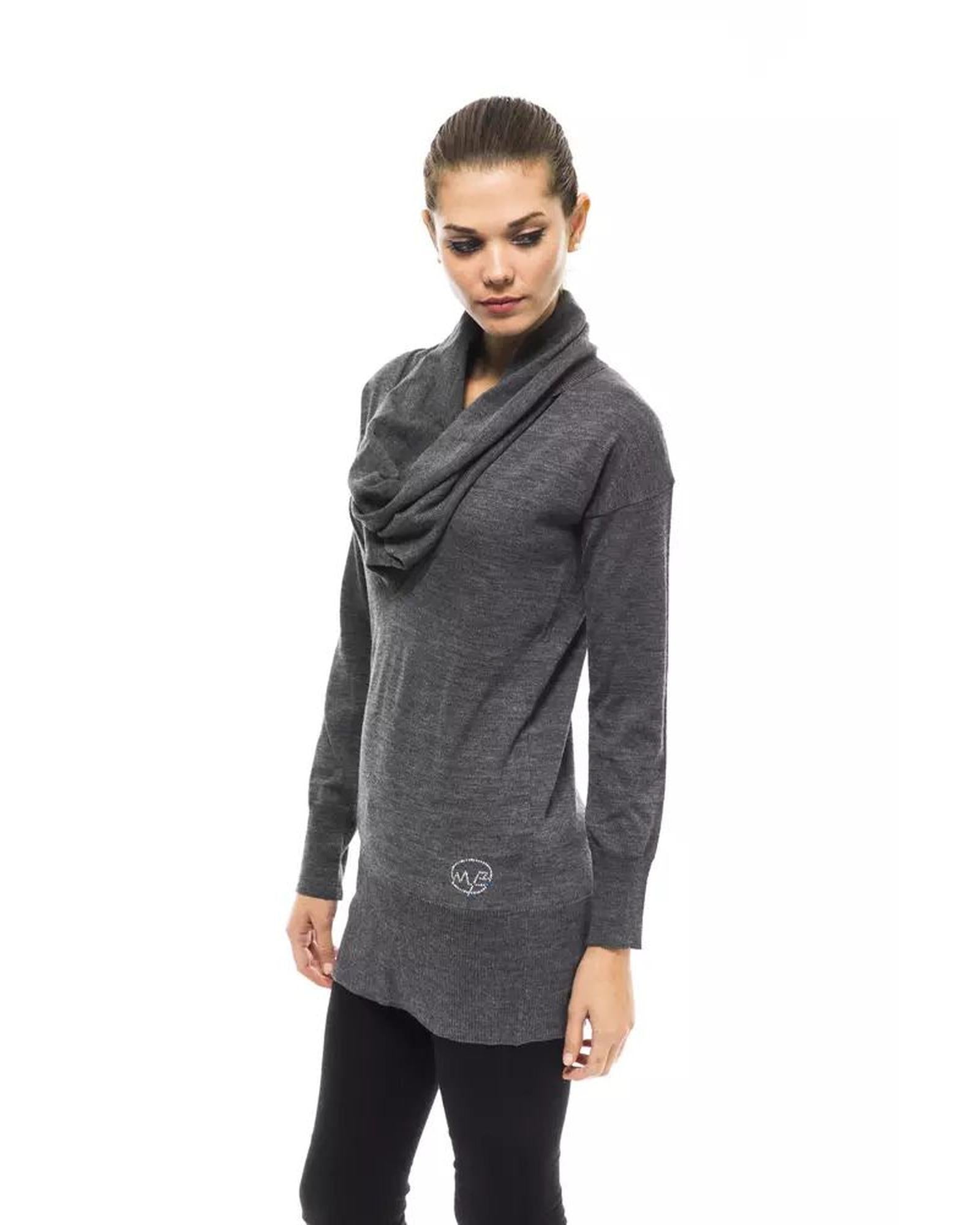 Women's Gray Wool Sweater - 44 IT