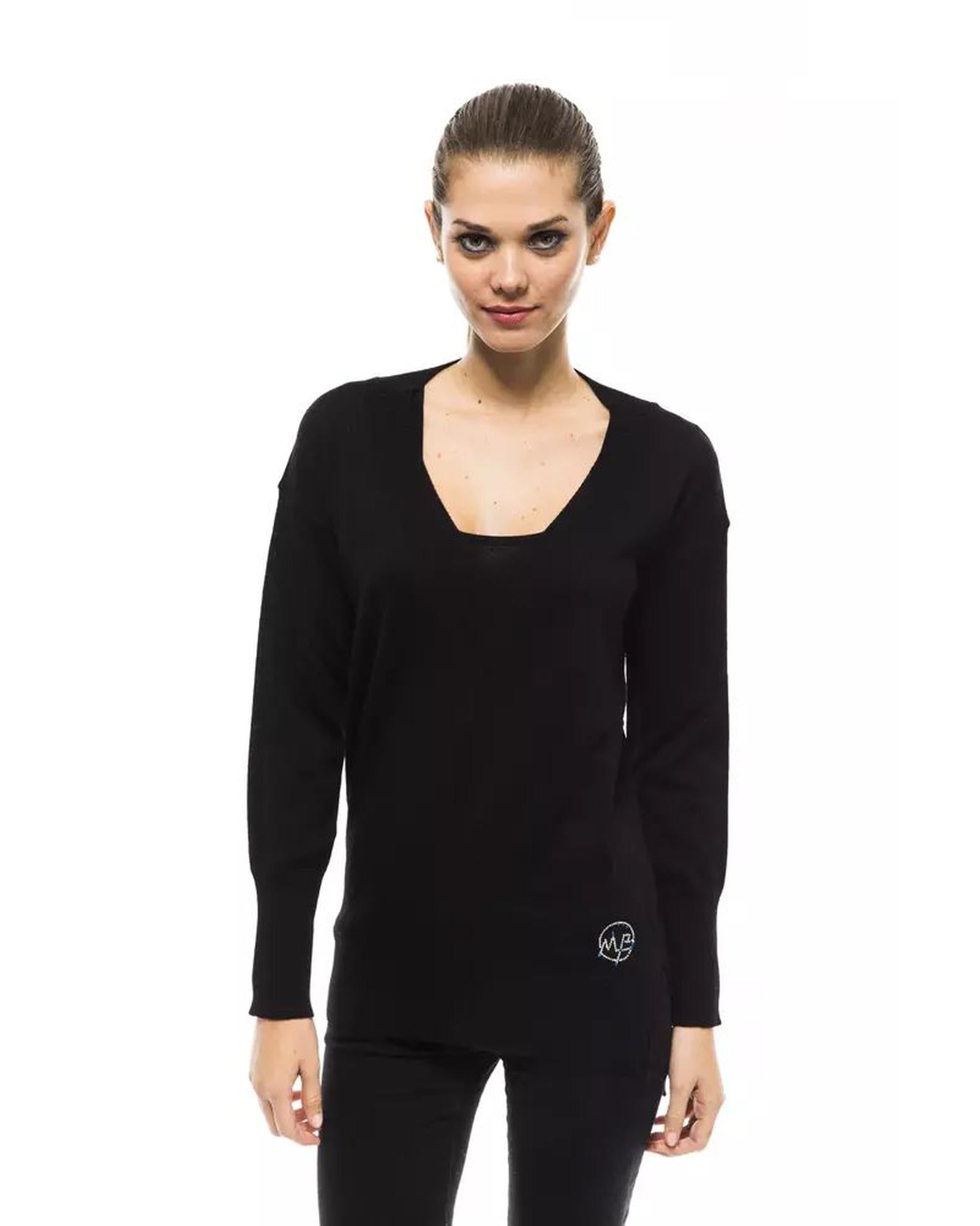 Women's Black Wool Sweater - 42 IT