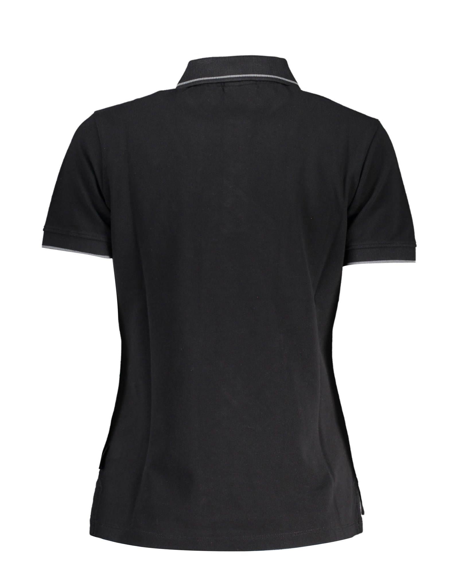 Men's Black Cotton Polo Shirt - M