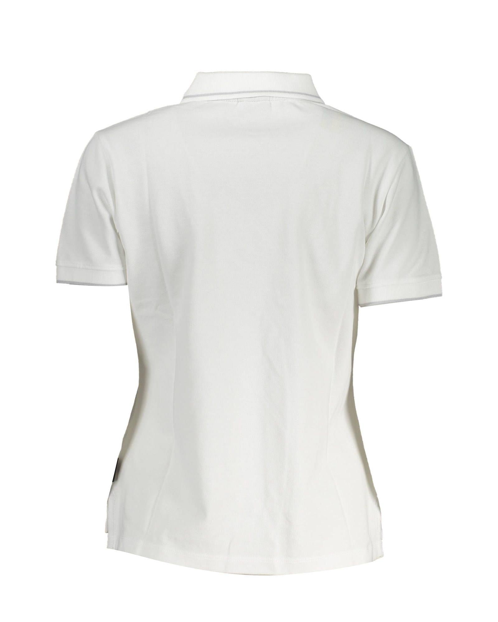 Men's White Cotton Polo Shirt - L