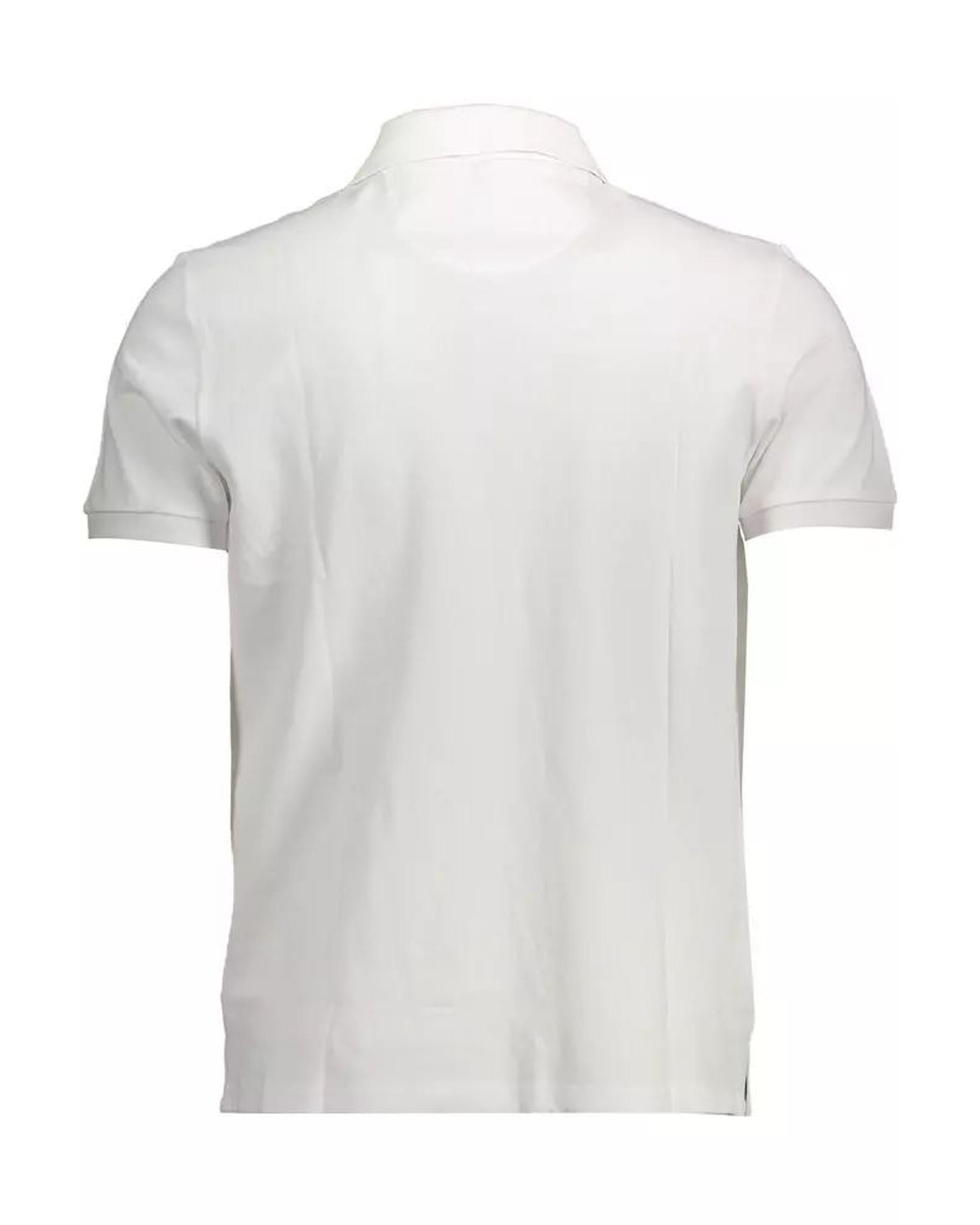 Men's White Cotton Polo Shirt - XL