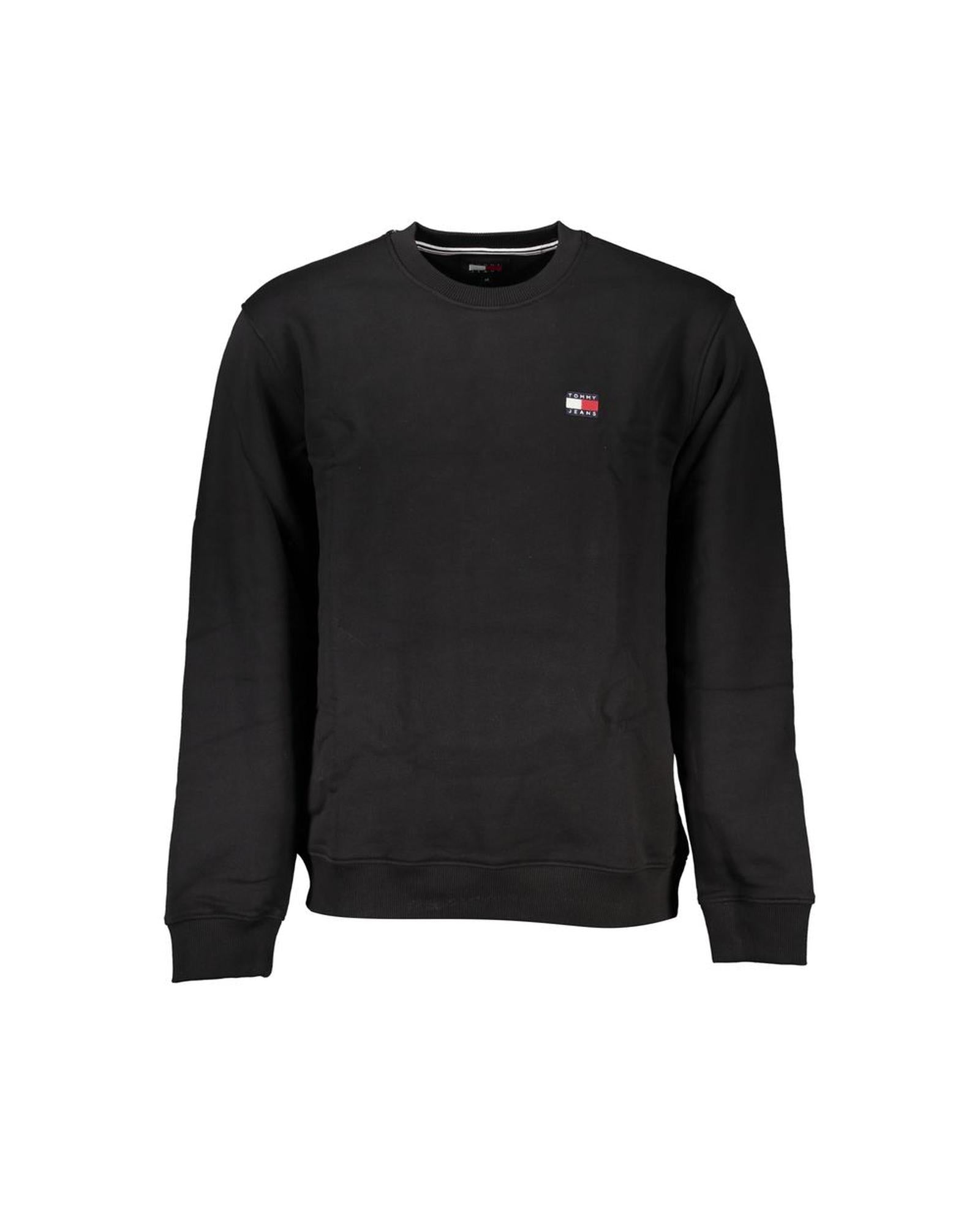 Men's Black Cotton Sweater - L