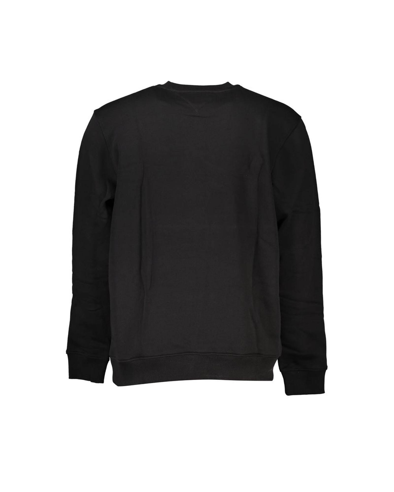 Men's Black Cotton Sweater - L