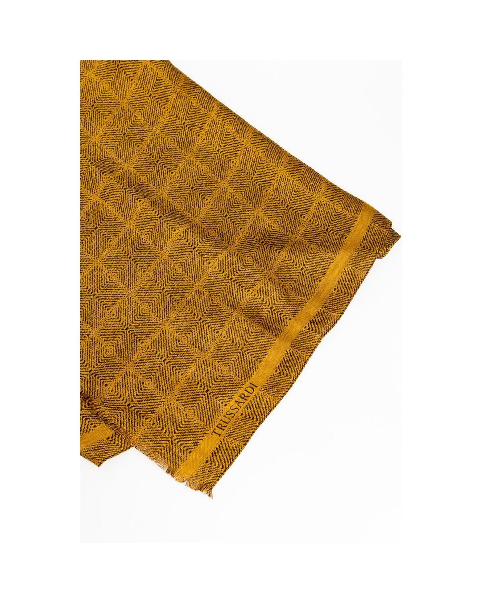Men's Yellow Viscose Scarf - One Size
