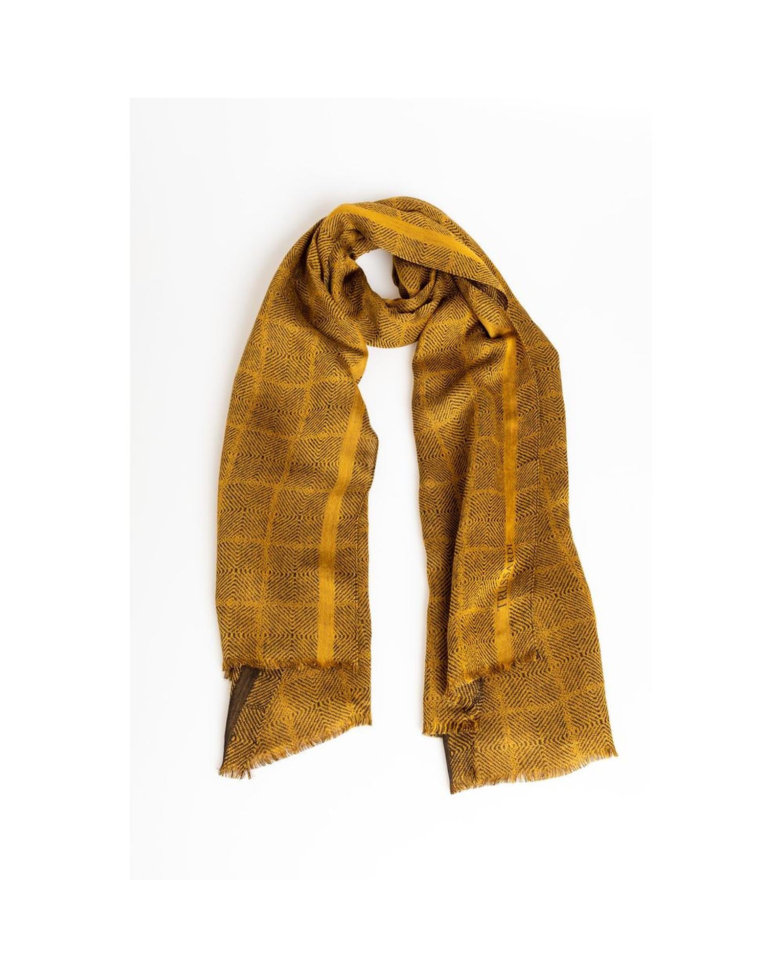 Men's Yellow Viscose Scarf - One Size