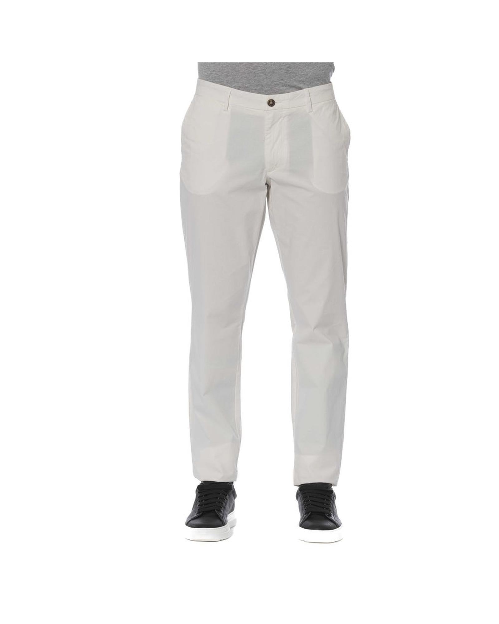 Men's White Cotton Jeans & Pant - W44 US