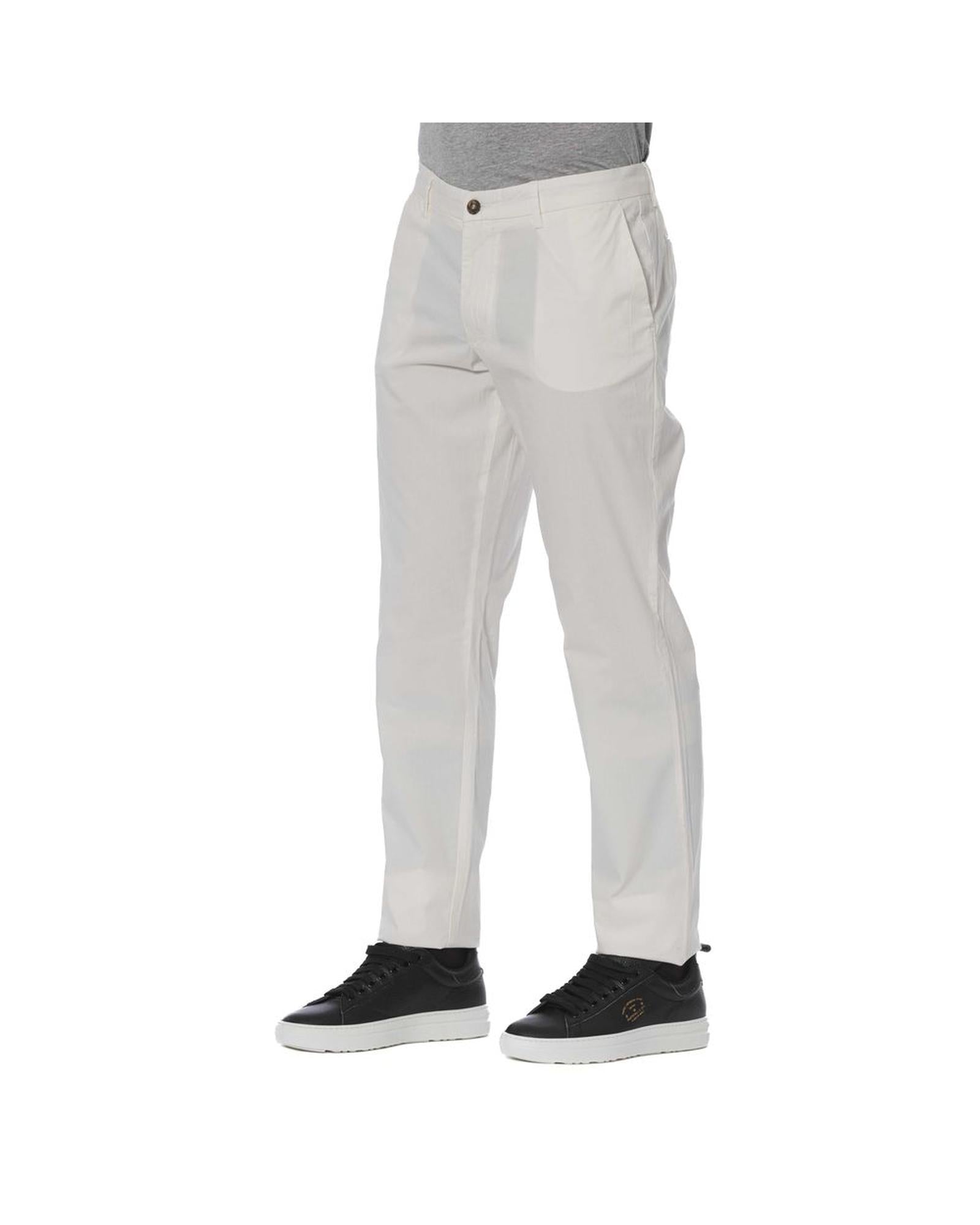 Men's White Cotton Jeans & Pant - W44 US