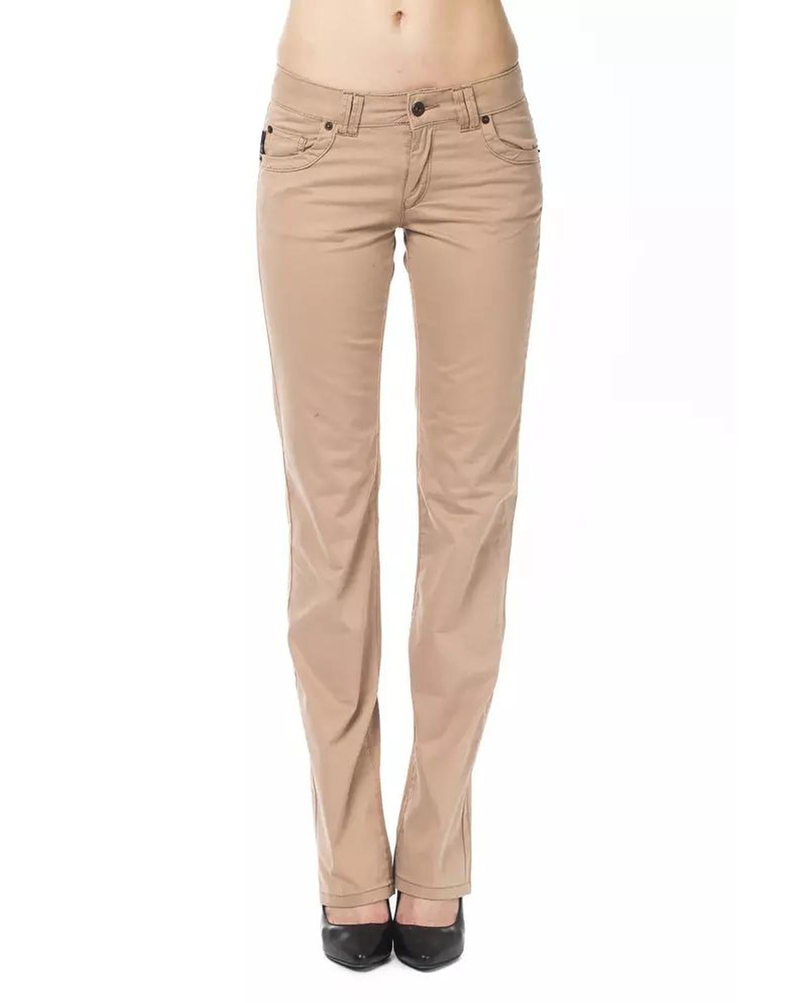 Women's Beige Cotton Jeans & Pant - W30 US