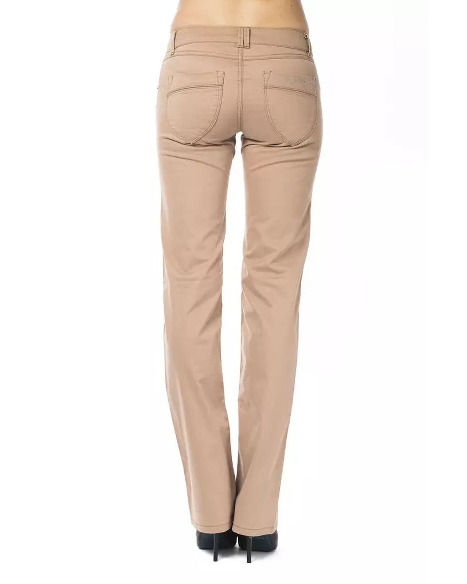 Women's Beige Cotton Jeans & Pant - W30 US