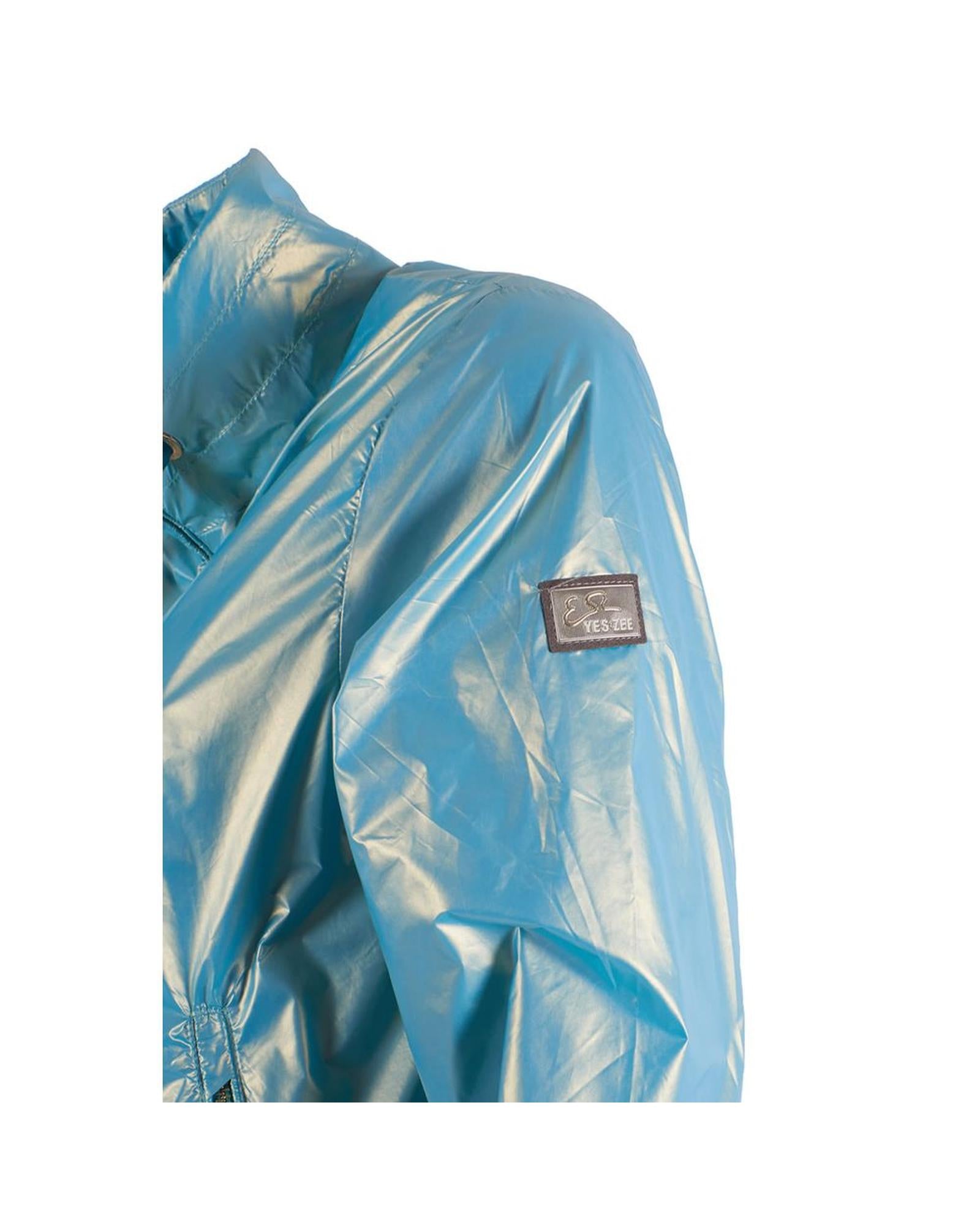 Women's Light Blue Nylon Jackets & Coat - XL