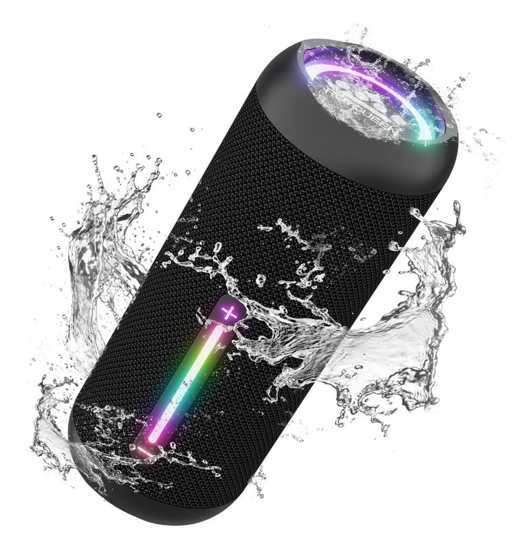 ROYQUEEN Bluetooth Speaker with LED Light,Portable bluetooth speaker with IPX7 Waterproof, Bluetooth 5.3, 20H Battery Life, 360Â° HD Stereo Sound