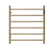 Premium Brushed Gold Heated Towel Rack with LED control- 6 Bars, Round Design, AU Standard, 650x620mm Wide