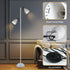 Audrey Floor Lamp – White Metal, Dual Adjustable Heads, Modern 158cm Light