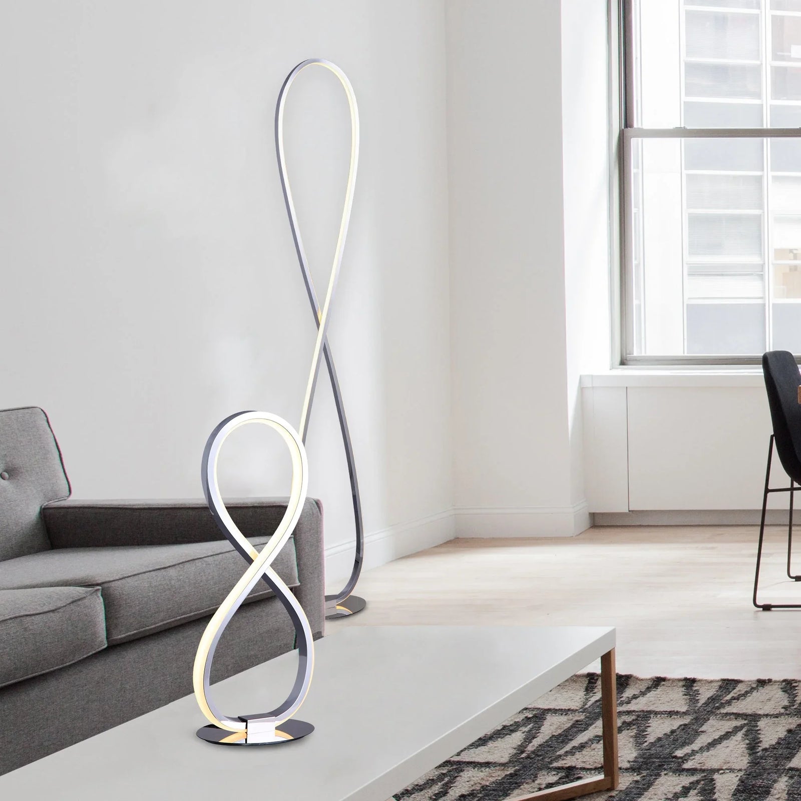 Infinite LED Table Lamp - Chrome