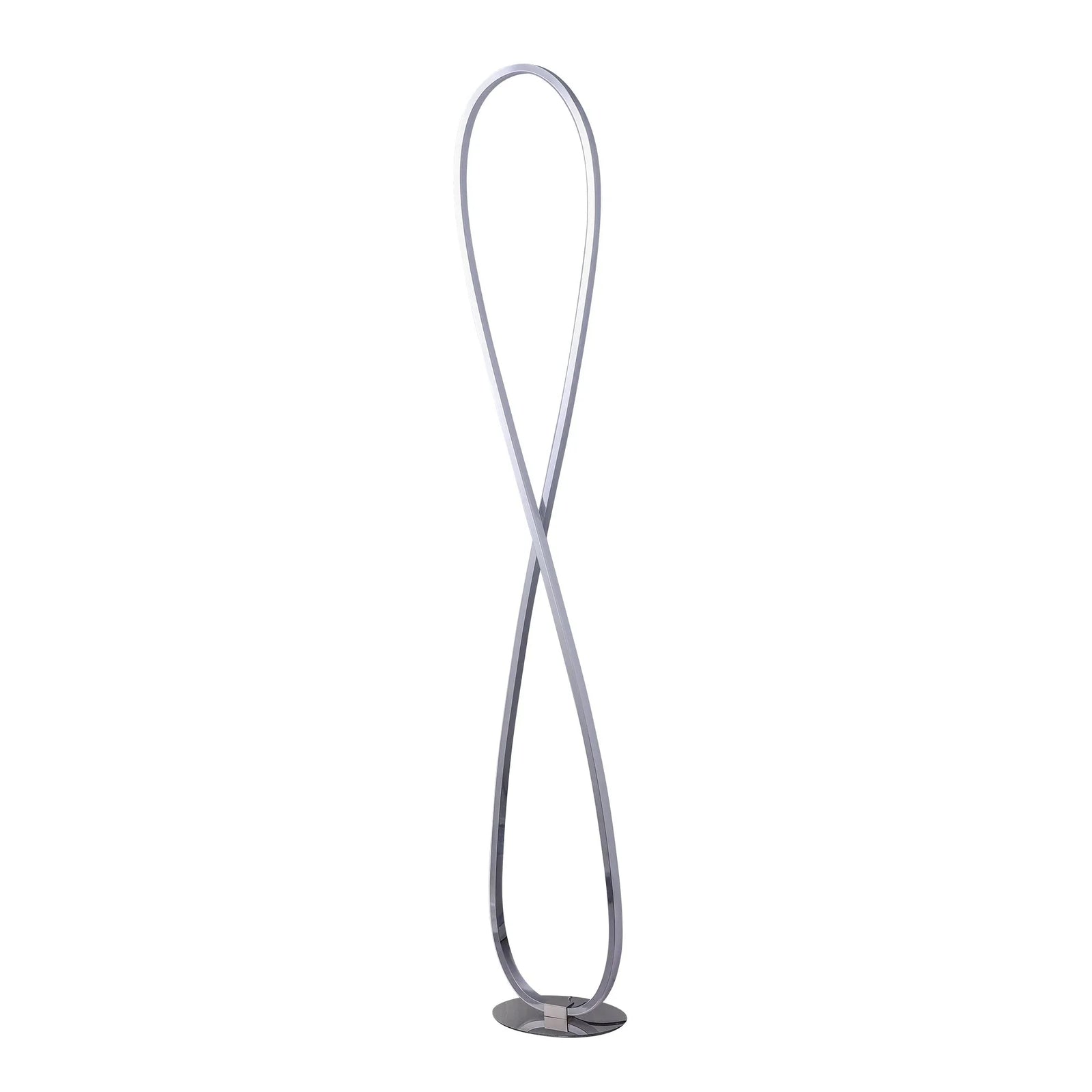 Infinite LED Floor Lamp - Chrome