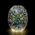 Moravian Oval Glass Pendant Light in Chrome, Speckled Effect, E27 Base