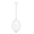 Moravian Oval Glass Pendant Light in Chrome, Speckled Effect, E27 Base