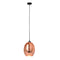 Moravian Glass Oval Pendant Light - Chrome
