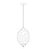 Moravian Glass Oval Pendant Light - Chrome
