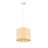 Ingrid Pendant Light Small White Drum Shade Paper Fabric Round 170cm