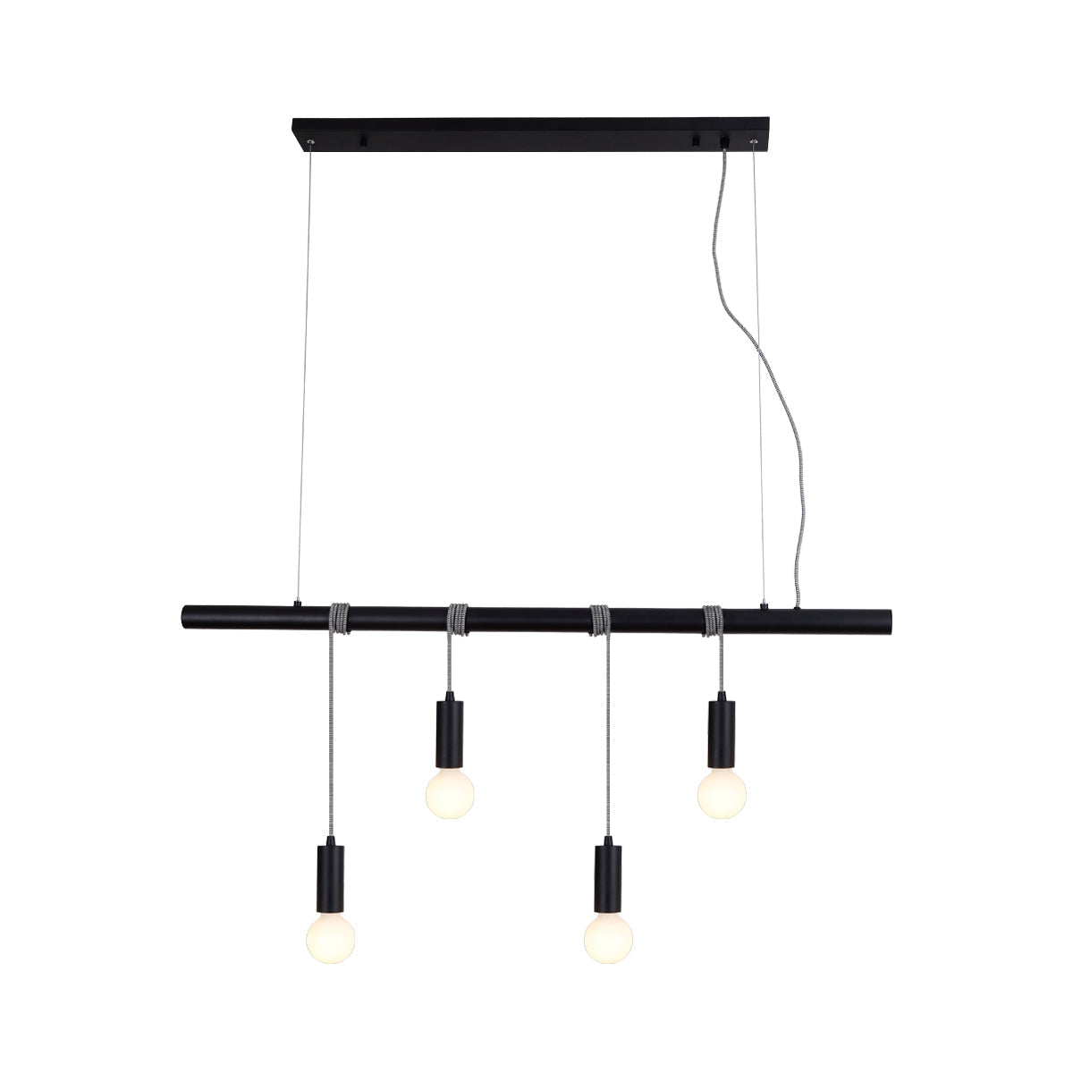 Bikkel 4 Lights Pendant Light - Black