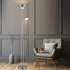Buckley Dimmable LED Mother and Child Floor Lamp, 180cm, Satin Chrome Base