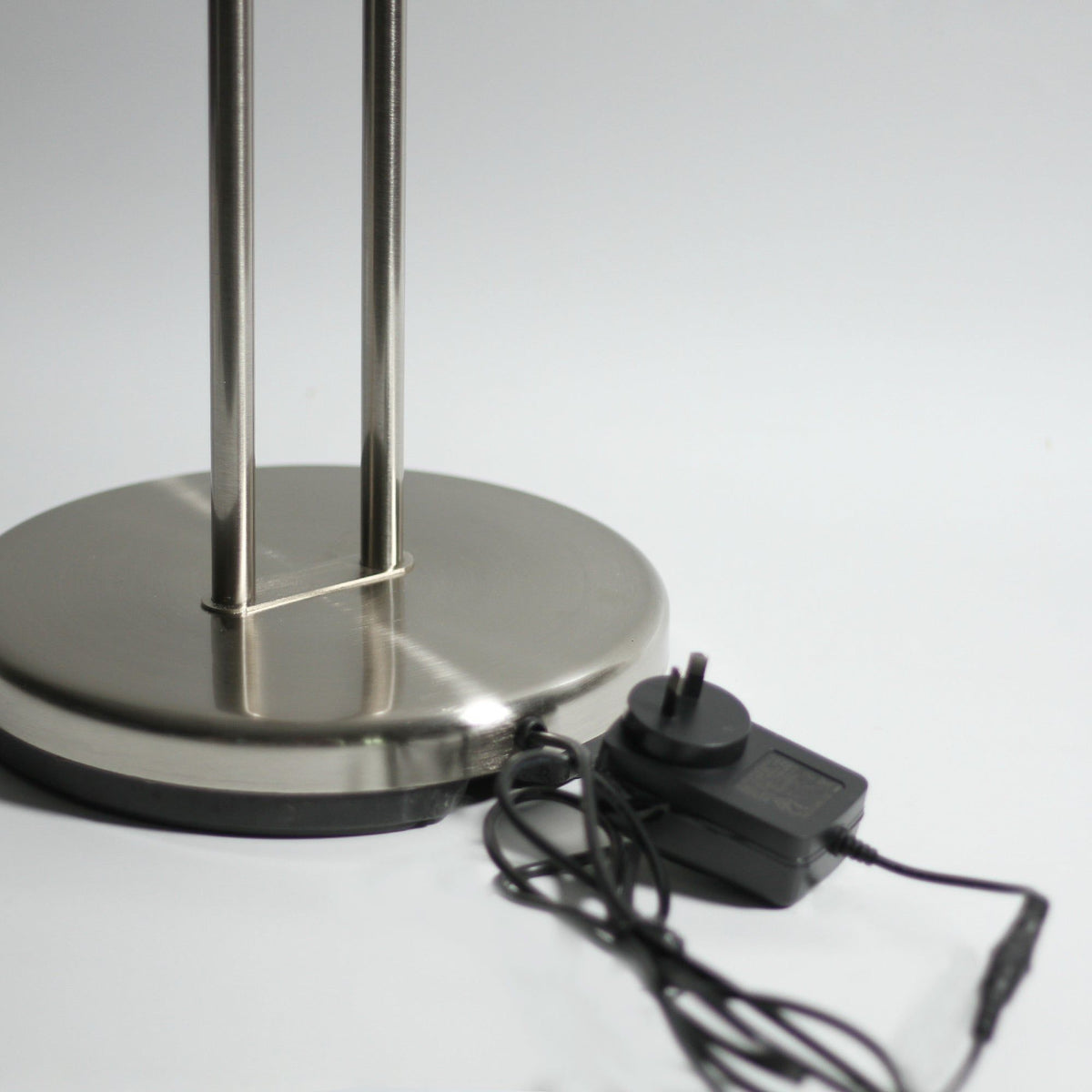 Buckley Dimmable LED Mother and Child Floor Lamp, 180cm, Satin Chrome Base