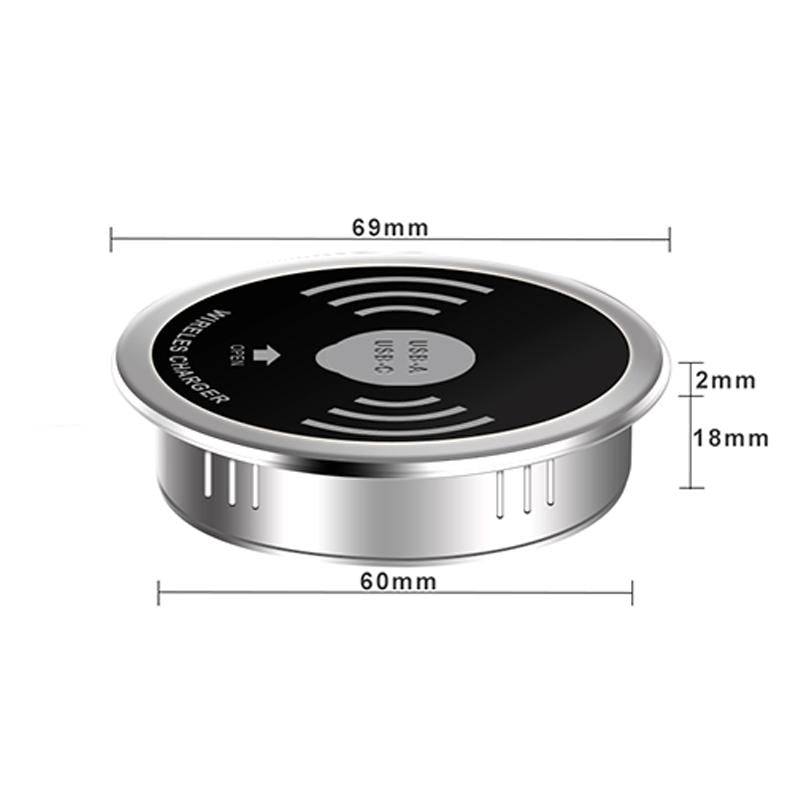 Wireless Charger With Pd+Usb Interface 1.2M Cable