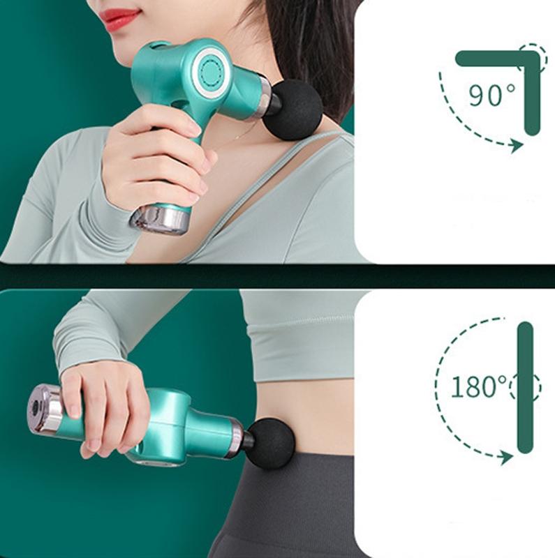Electric Shock Muscle Massage Gun - Foldable Black Pocket