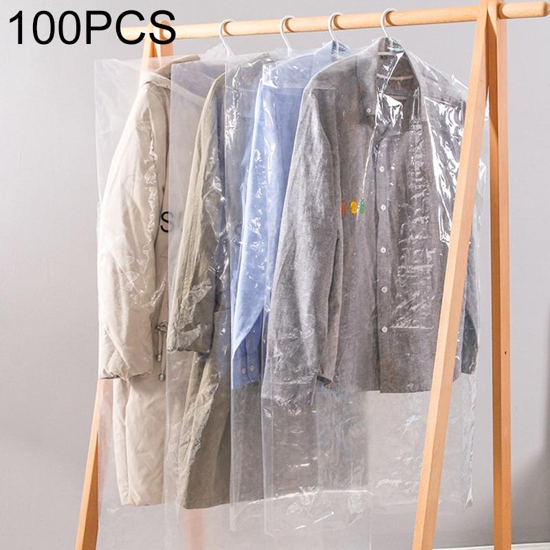 100 Disposable Transparent Dust Bags - 55x80cm - Pp 4 Wires