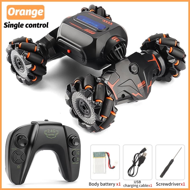 Twist Stunt Car with 2.4g Remote Control - Orange / Green