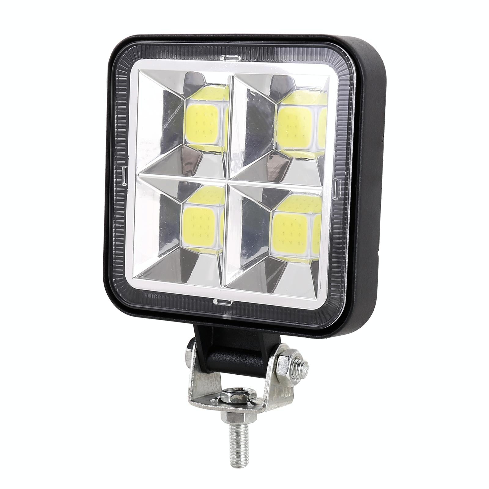 Car Square Work Light With 4 Cob Lamp Beads