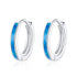 925 Sterling Silver Simple Opal Earrings For Women
