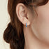 925 Sterling Silver Simple Opal Earrings For Women
