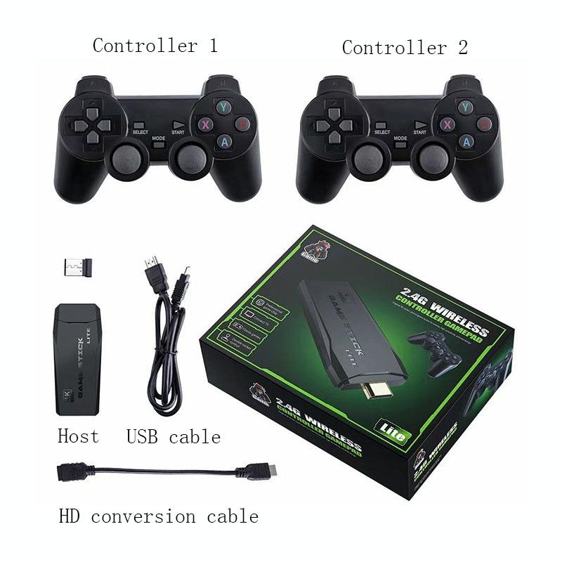 Wireless Hdmi Arcade Game Machine With 2 Gamepads - 64Gb Memory