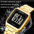 Large Screen Men Multi-Function Luminous Watch With Steel Belt - 1879