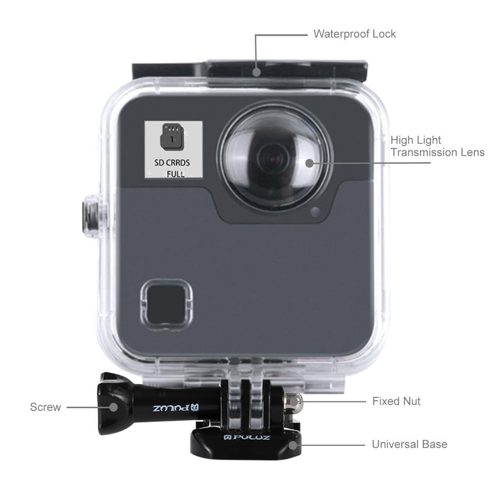 Waterproof Diving Case For Gopro Fusion - 45M Depth