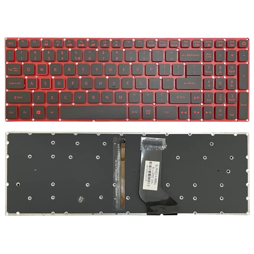 Red Backlit Laptop Keyboard - us Version - For Acer Nitro 5 An515-43