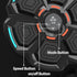 Adjustable 9-Speed Bluetooth Music Boxing Machine With Lights - Black - Light Gray