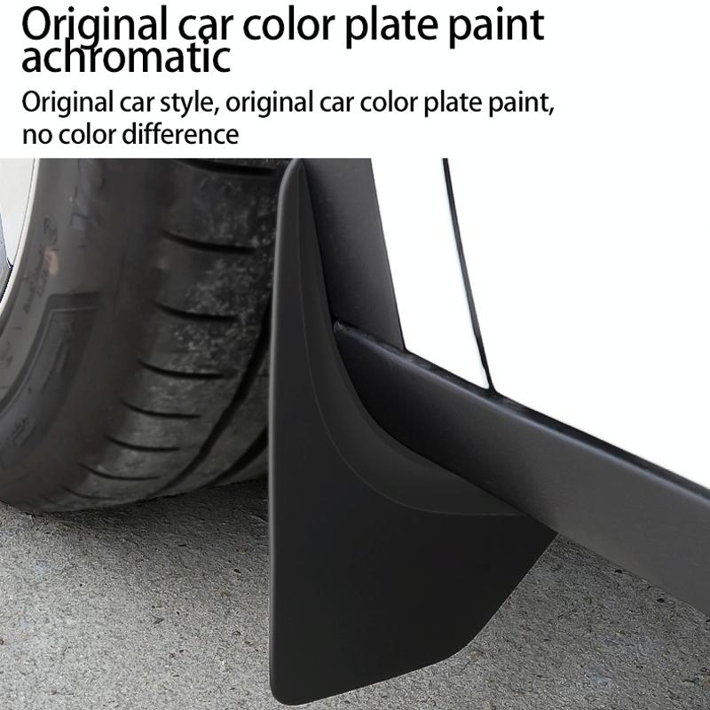 4Pcs / Set Splash Guards Matte Fender No Drilling Required Upgraded Pp Material - For Tesla Model 3