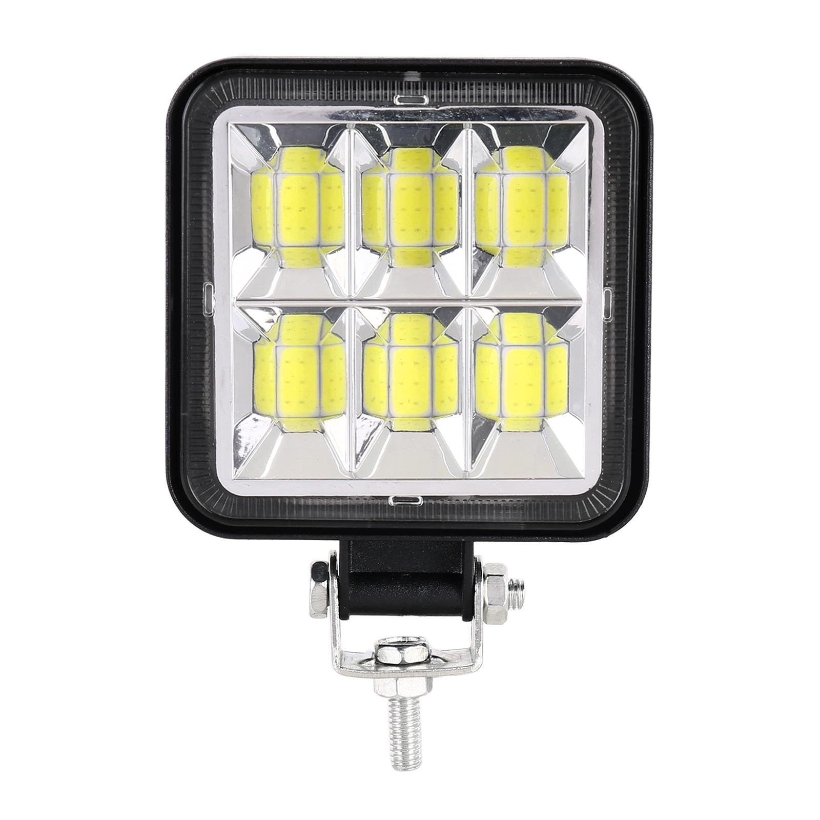 Car Square Work Light With 6 Cob Lamp Beads