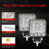 11.2W 10 - 30V Dc 6000K 3 Inch 16 Leds Square Offroad Truck Car Driving Light Work Light Spotlight Fog Light