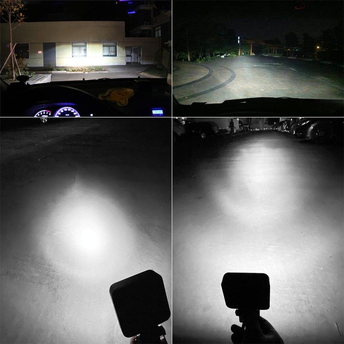11.2W 10 - 30V Dc 6000K 3 Inch 16 Leds Square Offroad Truck Car Driving Light Work Light Spotlight Fog Light
