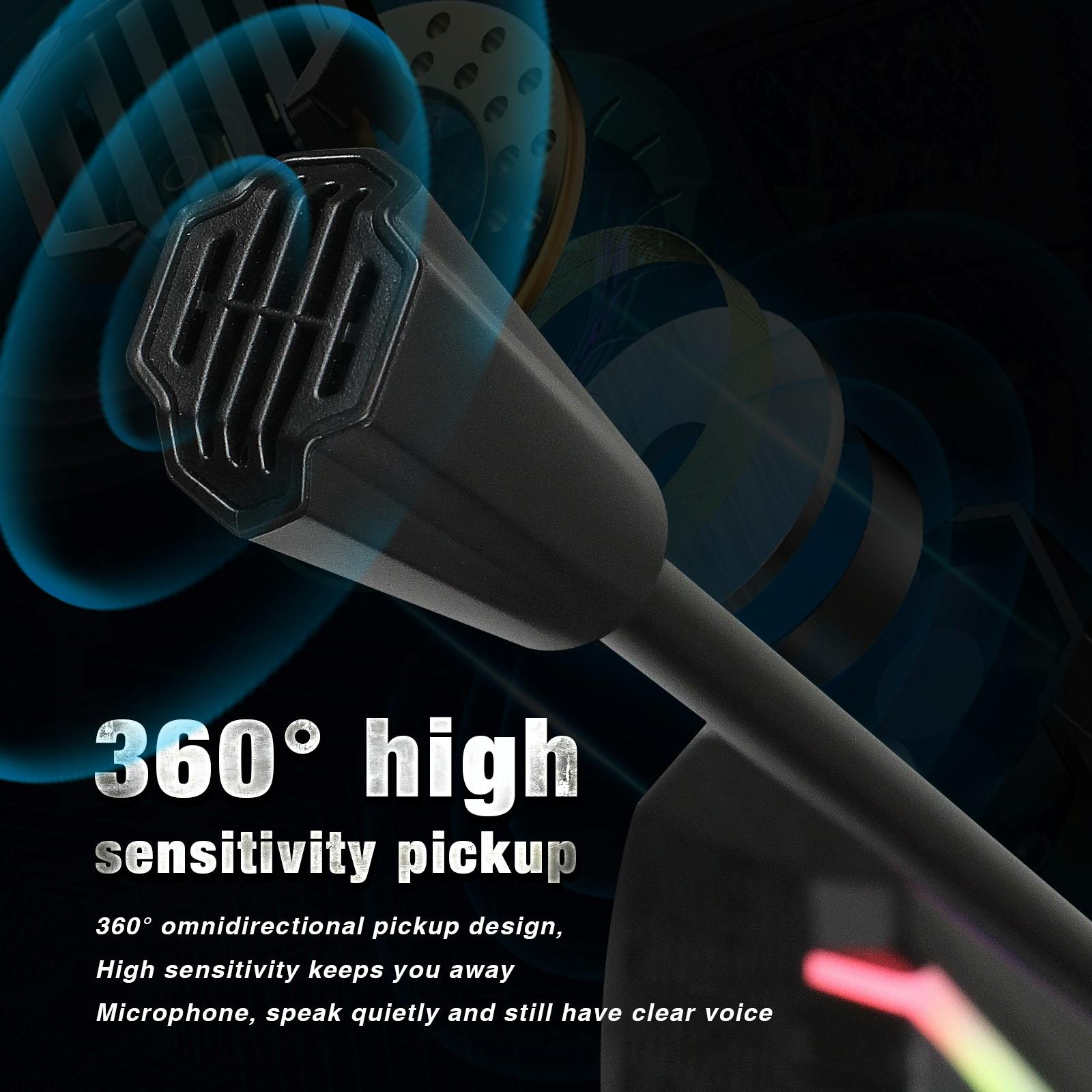 Flexible Usb Microphone With Rgb Lighting For Voice Chat And Video Conferencing