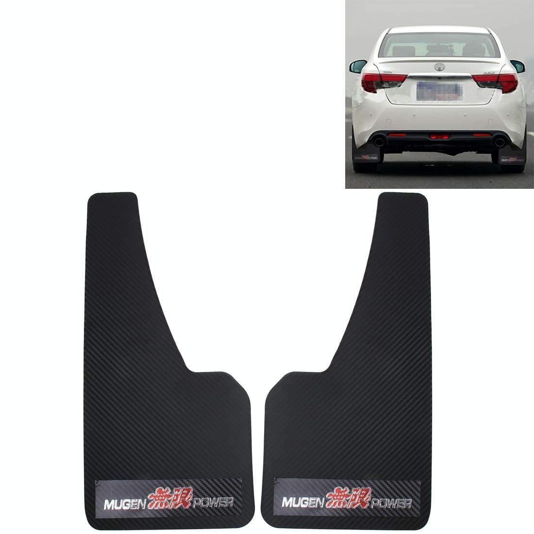 A Pair 3D Carbon Universal Racing Mudflaps Fender Guard