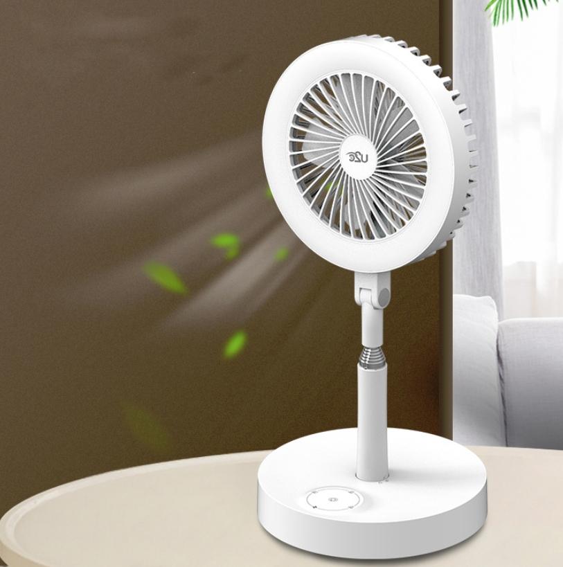 Multi-function Rechargeable Fan Lamp with Telescopic Bracket