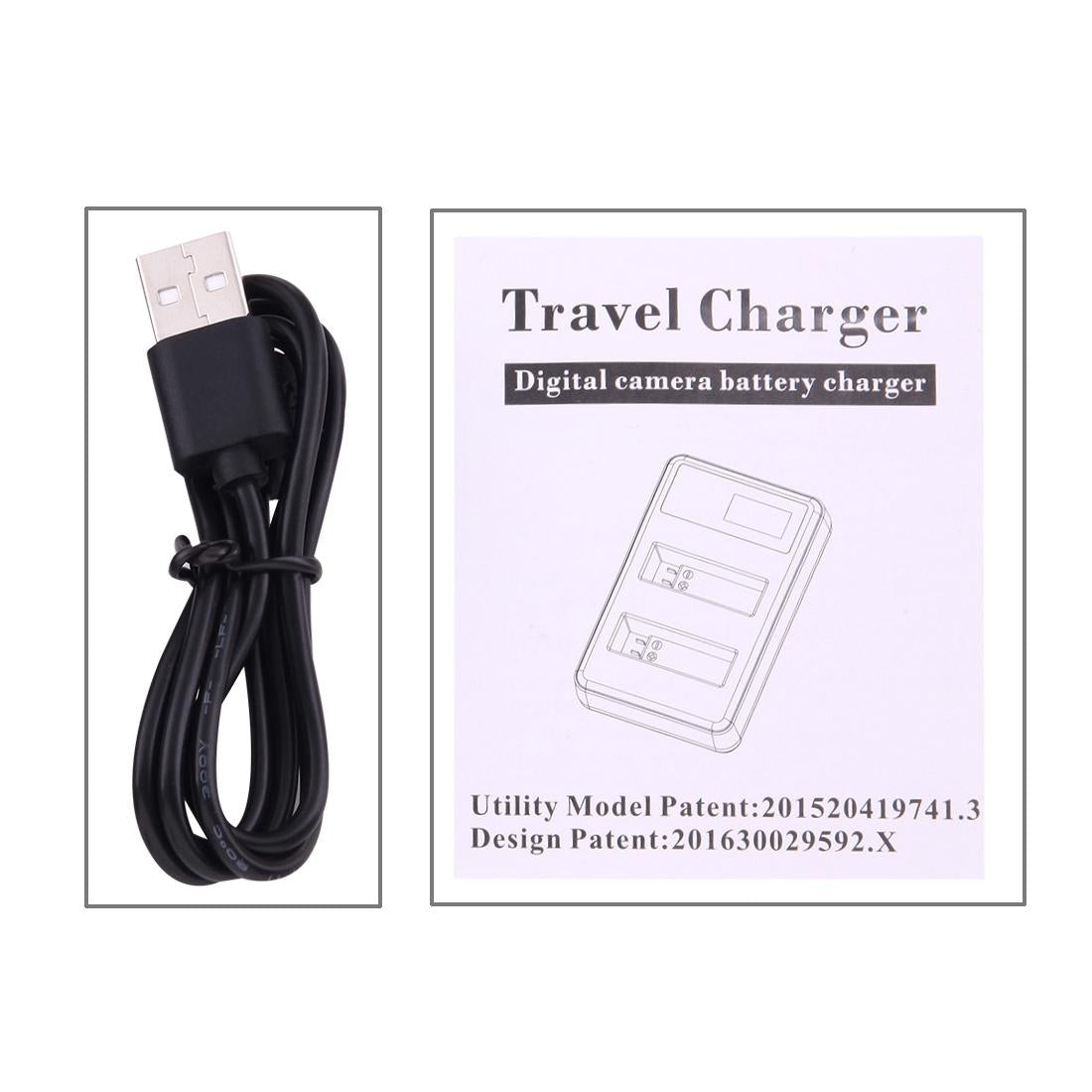 Lcd Screen Dual Batteries Charger for Gopro Hero5 with Displayed Capacity
