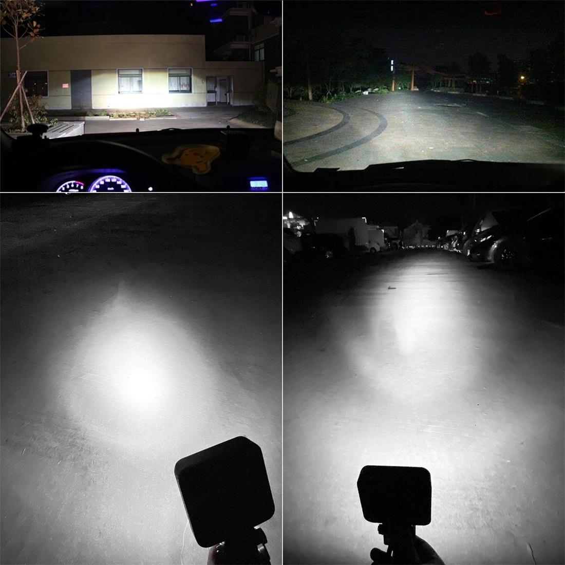 6.3W 10 - 30V Dc 6000K 3 Inch 9 Leds Square Offroad Truck Car Driving Light Work Light Spotlight Fog Light